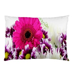 Pink Purple And White Flower Bouquet Pillow Case (Two Sides)