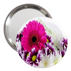 Pink Purple And White Flower Bouquet 3  Handbag Mirrors