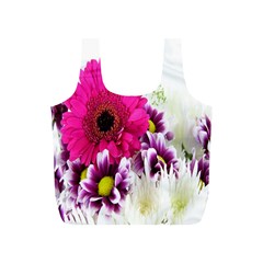 Pink Purple And White Flower Bouquet Full Print Recycle Bags (s)  by Simbadda