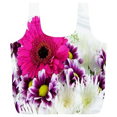 Pink Purple And White Flower Bouquet Full Print Recycle Bags (L) 