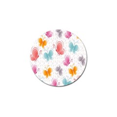 Butterfly Pattern Vector Art Wallpaper Golf Ball Marker by Simbadda