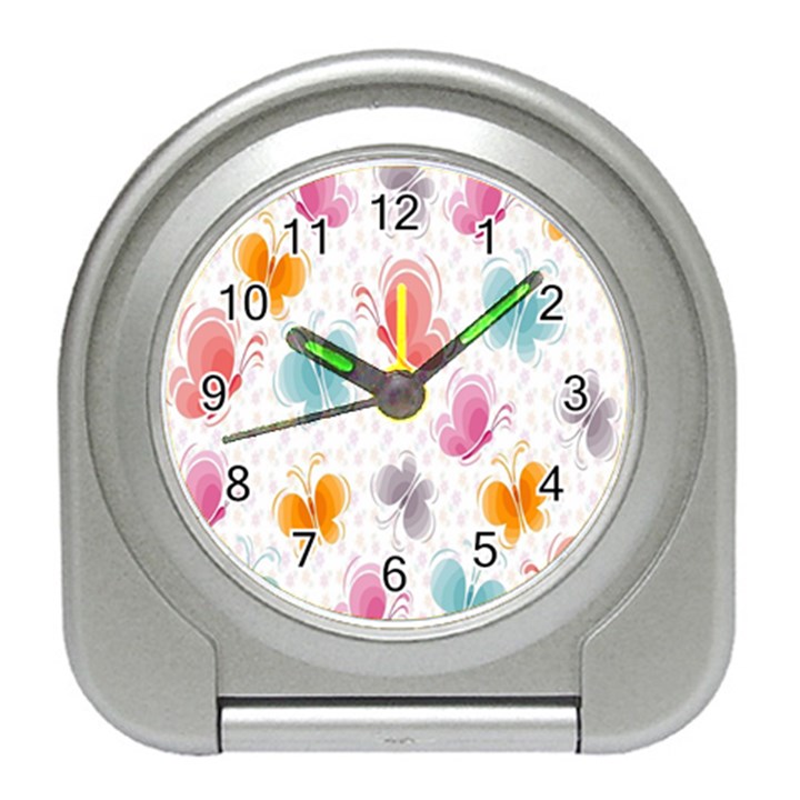 Butterfly Pattern Vector Art Wallpaper Travel Alarm Clocks