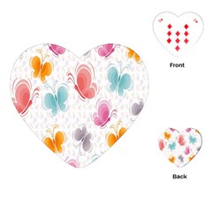 Butterfly Pattern Vector Art Wallpaper Playing Cards (heart)  by Simbadda