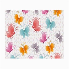 Butterfly Pattern Vector Art Wallpaper Small Glasses Cloth (2-side) by Simbadda