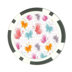 Butterfly Pattern Vector Art Wallpaper Poker Chip Card Guard by Simbadda