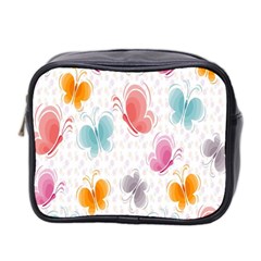 Butterfly Pattern Vector Art Wallpaper Mini Toiletries Bag 2-side by Simbadda