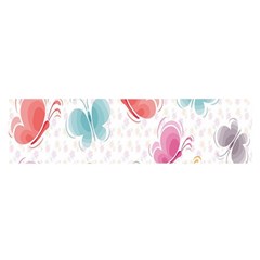 Butterfly Pattern Vector Art Wallpaper Satin Scarf (oblong) by Simbadda