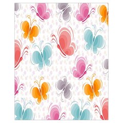 Butterfly Pattern Vector Art Wallpaper Drawstring Bag (small) by Simbadda