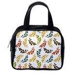 Colorful Leaves Seamless Wallpaper Pattern Background Classic Handbags (2 Sides) Back