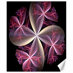 Pink And Cream Fractal Image Of Flower With Kisses Canvas 20  X 24   by Simbadda