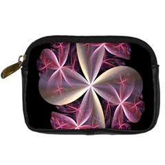 Pink And Cream Fractal Image Of Flower With Kisses Digital Camera Cases by Simbadda