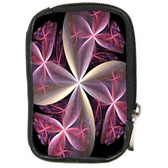 Pink And Cream Fractal Image Of Flower With Kisses Compact Camera Cases by Simbadda