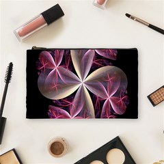 Pink And Cream Fractal Image Of Flower With Kisses Cosmetic Bag (medium)  by Simbadda