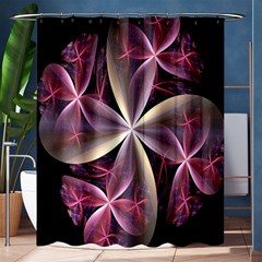 Pink And Cream Fractal Image Of Flower With Kisses Shower Curtain 60  X 72  (medium)  by Simbadda