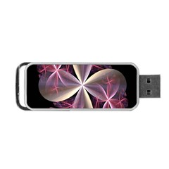 Pink And Cream Fractal Image Of Flower With Kisses Portable Usb Flash (one Side) by Simbadda