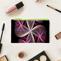 Pink And Cream Fractal Image Of Flower With Kisses Cosmetic Bag (xs) by Simbadda