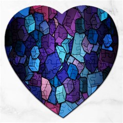 Cubes Vector Art Background Jigsaw Puzzle (heart) by Simbadda