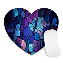 Cubes Vector Art Background Heart Mousepads by Simbadda