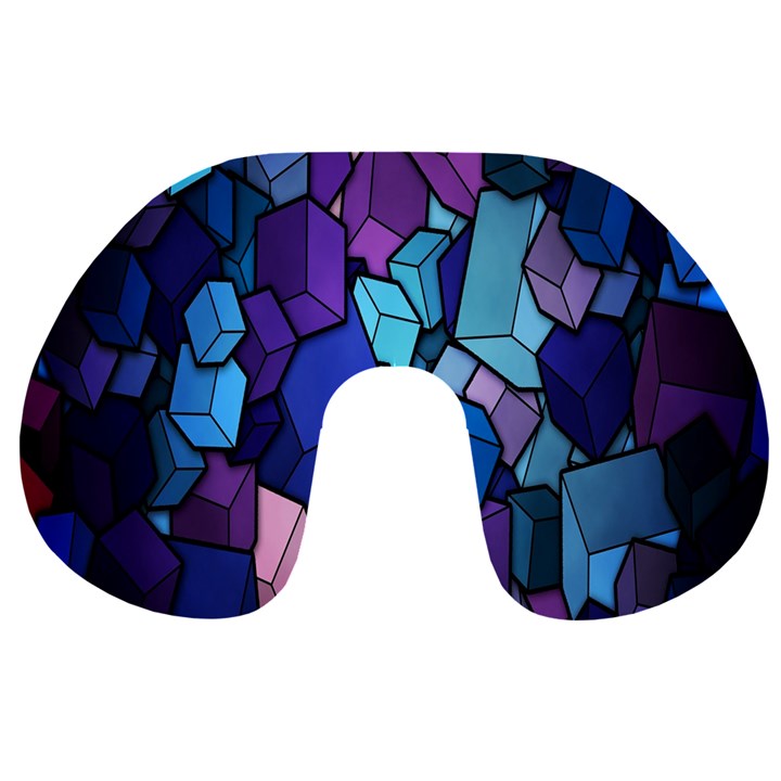 Cubes Vector Art Background Travel Neck Pillows