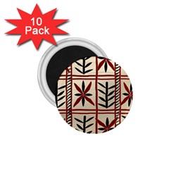 Abstract A Colorful Modern Illustration Pattern 1.75  Magnets (10 pack) 