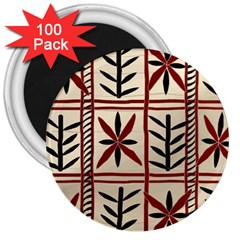 Abstract A Colorful Modern Illustration Pattern 3  Magnets (100 pack)