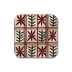 Abstract A Colorful Modern Illustration Pattern Rubber Square Coaster (4 pack) 