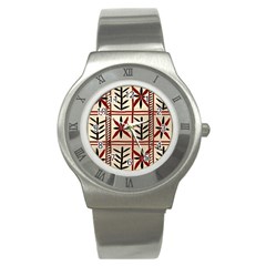 Abstract A Colorful Modern Illustration Pattern Stainless Steel Watch