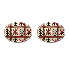 Abstract A Colorful Modern Illustration Pattern Cufflinks (Oval)