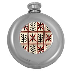 Abstract A Colorful Modern Illustration Pattern Round Hip Flask (5 oz)