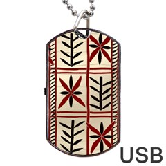 Abstract A Colorful Modern Illustration Pattern Dog Tag USB Flash (One Side)