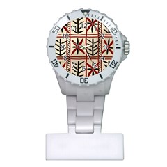 Abstract A Colorful Modern Illustration Pattern Plastic Nurses Watch