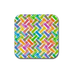 Abstract Pattern Colorful Wallpaper Background Rubber Coaster (square)  by Simbadda