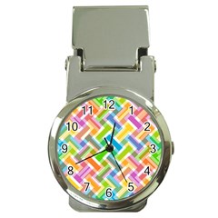 Abstract Pattern Colorful Wallpaper Background Money Clip Watches by Simbadda