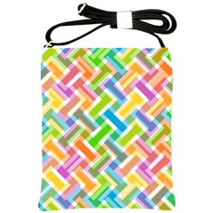 Abstract Pattern Colorful Wallpaper Background Shoulder Sling Bags by Simbadda