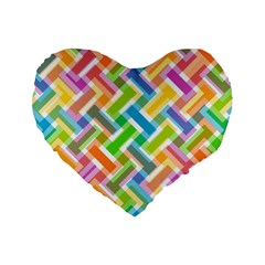 Abstract Pattern Colorful Wallpaper Background Standard 16  Premium Heart Shape Cushions by Simbadda