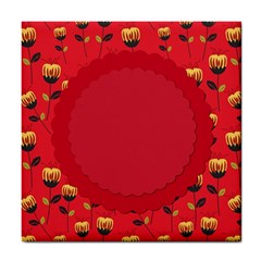 Floral Roses Pattern Background Seamless Tile Coasters