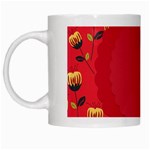 Floral Roses Pattern Background Seamless White Mugs Left