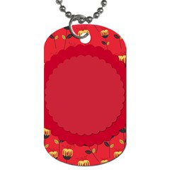 Floral Roses Pattern Background Seamless Dog Tag (one Side) by Simbadda