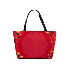 Floral Roses Pattern Background Seamless Shoulder Handbags by Simbadda