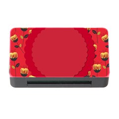 Floral Roses Pattern Background Seamless Memory Card Reader With Cf by Simbadda