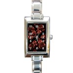 Fractal Chocolate Balls On Black Background Rectangle Italian Charm Watch Front