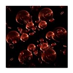 Fractal Chocolate Balls On Black Background Tile Coasters Front