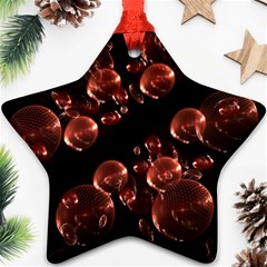 Fractal Chocolate Balls On Black Background Ornament (Star)