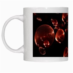 Fractal Chocolate Balls On Black Background White Mugs