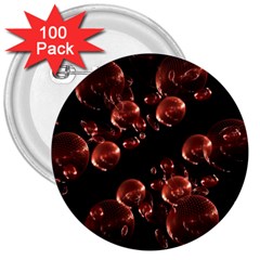 Fractal Chocolate Balls On Black Background 3  Buttons (100 Pack)  by Simbadda