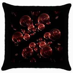 Fractal Chocolate Balls On Black Background Throw Pillow Case (Black)