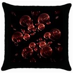 Fractal Chocolate Balls On Black Background Throw Pillow Case (Black) Front