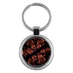 Fractal Chocolate Balls On Black Background Key Chains (Round) 