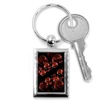 Fractal Chocolate Balls On Black Background Key Chains (Rectangle)  Front