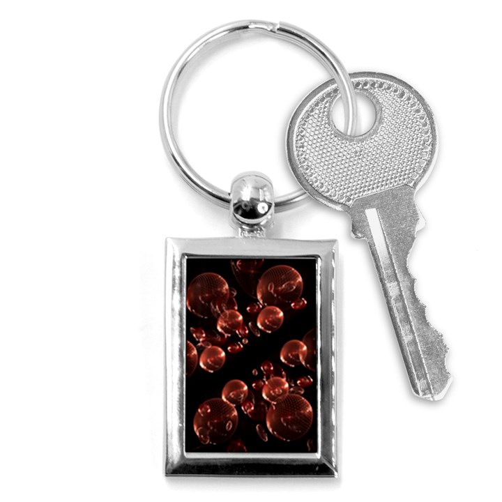 Fractal Chocolate Balls On Black Background Key Chains (Rectangle) 